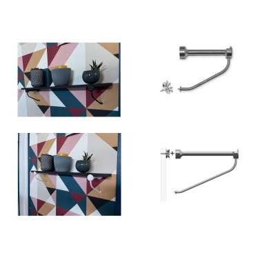 Support étagère - paroi épaisse