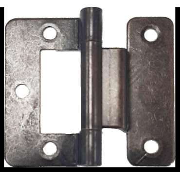 Charnière anglaise coudée acier bronzé 51 x 35 mm